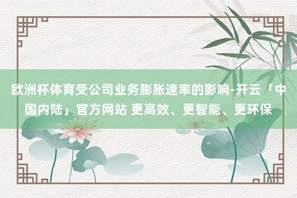 欧洲杯体育受公司业务膨胀速率的影响-开云「中国内陆」官方网站 更高效、更智能、更环保