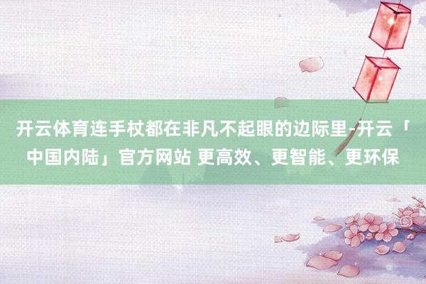 开云体育连手杖都在非凡不起眼的边际里-开云「中国内陆」官方网站 更高效、更智能、更环保