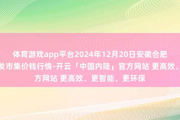体育游戏app平台2024年12月20日安徽合肥周谷堆农产物批发市集价钱行情-开云「中国内陆」官方网站 更高效、更智能、更环保